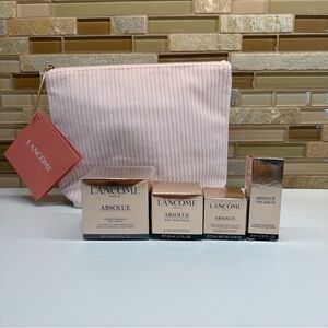 Lancôme Absolue Skincare Set with Pink Pouch